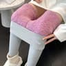 FleeceLined Letter Print Leggings  HighWaisted Thermal Winter Trousers 8