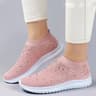 Crystal Breathable Mesh Sneakers  Lightweight Soft Bottom Flats For Women 7