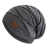 Unisex Slouchy Thermal Beanie  FleeceLined Mixed Color Winter Hat With Designer Label 10
