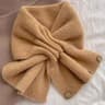 Korean Edition CrossKnit Scarf  Stylish ColorBlocked Thermal Button Neck Cover 10