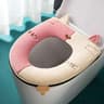 Universal Cartoon Cat Plush Toilet Mat  Thicken Thermal Cushion With Hygienic Lifting Handle 10