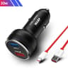 80W Dual USB SuperVOOC Fast Car Charger 10