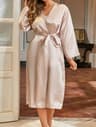 Long Thin Home Robe  Lightweight Draping Lazy Chic Loungewear 9