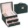 Exquisite ThreeLayer Leather Jewelry Box  Professional MultiPurpose Storage 6