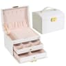 Exquisite ThreeLayer Leather Jewelry Box  Professional MultiPurpose Storage 7