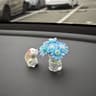 CarMounted Bunny Floral Ornament  Healing Mini Vase Car Fragrance 10