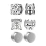 3Pair 6mm Crystal Magnetic NoPierce Stud Set 6