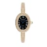 Elegant Oval Rhinestone Bracelet Watch  Luxury Roman Numeral Waterproof Quartz Timepiece For Women 9