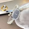 Oval LeafDiamond Bracelet Watch  Super Convenient PullCord Quartz Timepiece With NatureInspired Acc 11
