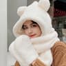 Kawaii Bear Ear 3in1 Winter Thermal Set 8