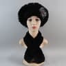 Luxury Genuine Rex Rabbit Fur Hat And Scarf Set 12