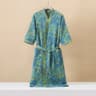 Fashionable Printed HalfSleeve Cotton Kimono Bathrobe 9