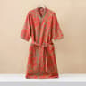 Fashionable Printed HalfSleeve Cotton Kimono Bathrobe 8