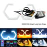 Hexagon RGB LED Angel Eyes  Bluetooth AppControlled Halo Rings 6