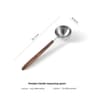 Walnut Handle Stainless Steel Coffee Scoop  Premium 25ml Measuring Spoon 6
