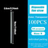 100Piece Individually Packaged Straws  Transparent Disposable Drinking Set 6