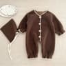 Winter ShellStitch FleeceLined Baby Romper 7