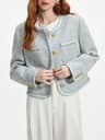 Wool Blend Temperament Tweed Jacket 5