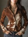 Chic Vintage Printed Patchwork Jacket 1