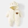 Padded Fleece Cartoon Hooded Baby Romper 6