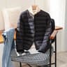 Womens UltraLightweight Slim White Duck Down Jacket 8