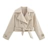 British Style DoubleBreasted Short Trench Coat 9