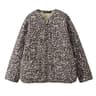 Womens Fashion Round Neck Curled Edge Cotton Jacket 6