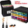 Dual Brush Tip Permanent Alcohol Markers  Professional Art Set For Drawing  Sketching 7