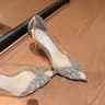Pointed Transparent PVC Rhinestone Sandals  Elegant Wrapped Back Buckle High Heels 6