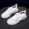 Breathable White Mesh FishMouth Sandals  Elegant Transparent Mesh Casual Shoes 6