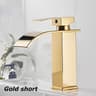 Luxury Waterfall Basin Mixer  Hot  Cold DualControl Square Waterfall Faucet 8