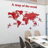 3D Acrylic World Map  Solid Color Crystal Wall Mural 12