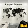 3D Acrylic World Map  Solid Color Crystal Wall Mural 8