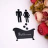 Acrylic Mirror Bathroom Signage Set  Man And Woman Public Area Toilet Wall Decor Stickers 6