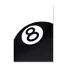 Black  White No 8 Ball Art Poster  Billiards Club Theme Canvas Wall Decor For Living Room  Corridor 8