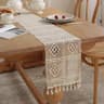 Gemini Said Boho Beige Crochet Macrame Table Runner  Vintage Farmhouse Bohemian Decor For Wedding C 7