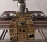 Aztec Ethnic Tribal Style Linen Table Runner  Boho Abstract Geometric Texture For Kitchen Party  Di 13