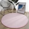 Coral Velvet Circular Rug  Modern Living Room Area Rug Silent  MoistureProof Kids Play Mat In Slate 10