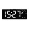 Voice Control LED Digital Alarm Clock  Smart Mirror Desktop Timepiece With Temperature Display  Nig 8
