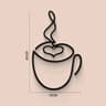 Metal Black Coffee Cup Wall Art  HighDefinition Modern Silhouette For Kitchen Cafe  Coffee Bar Deco 6