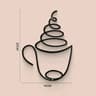 Metal Black Coffee Cup Wall Art  HighDefinition Modern Silhouette For Kitchen Cafe  Coffee Bar Deco 8