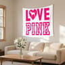 Chic LOVE PINK Aesthetic Wall Tapestry 9