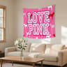 Chic LOVE PINK Aesthetic Wall Tapestry 8