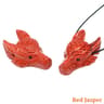 Natural HandCarved Wolf Head Crystal Pendant 16