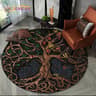 Viking Yggdrasil  Valknut Round Area Rug 12