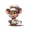 Creative Cute Chef Mouse SelfAdhesive Wall Sticker 9