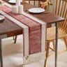 Nordic Boho Striped Green HandWoven Table Runner 8