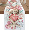 Summer Ocean Linen Table Runner  HighDefinition Coastal Textile Sculpture 7