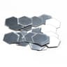 Hexagonal Mosaic Mirror Set  HighDefinition Geometric Reflective Sculpture 4