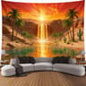Landscape Waterfall Canyon Tapestry  HighDefinition Elemental Architectural Sculpture 10